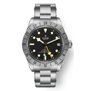 A stainless steel Black Bay Pro watch from TUDOR, available at Exclusively Diamonds.