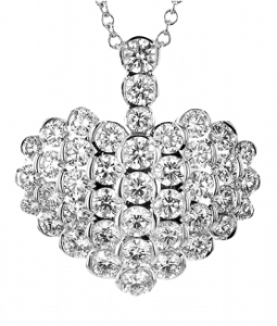 Heart shape diamond pendant by Simon G.